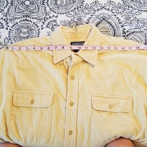 Lands End Yellow Flannel Shirt